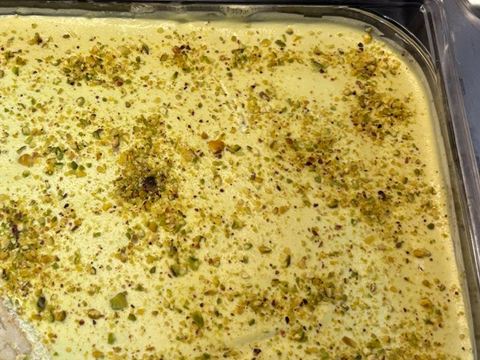 Crème à la pistache au buffet du Royal Buffet