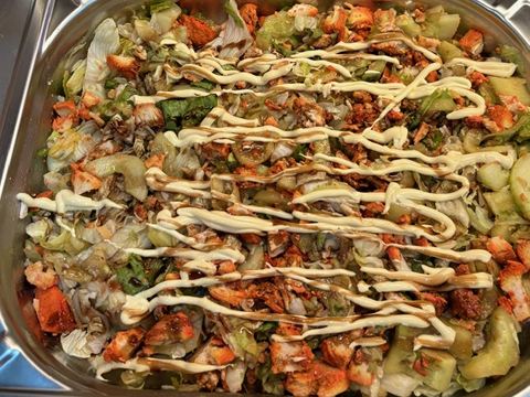 Salade de poulet tandoori au buffet du Royal Buffet